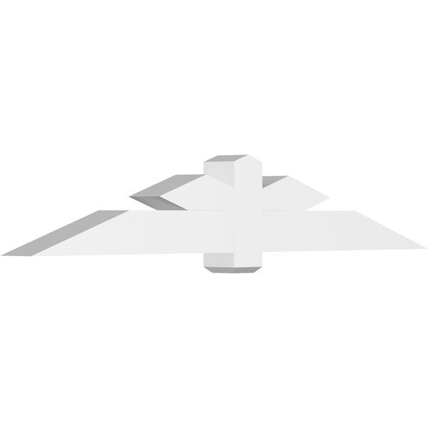 Ekena Millwork Kennewick Architectural Grade PVC Gable Bracket, 84"W x 14"H x 6"D x 6"F, 4/12 Pitch GBP084X14X0606KEN00 - main